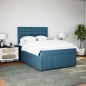 vidaXL Giroletto a Molle con Materasso Blu Scuro 140x200 cm in Velluto vidaXL Giroletto a Molle con Materasso Blu Scuro 140x200 cm in Velluto