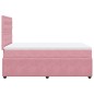 vidaXL Giroletto a Molle con Materasso Rosa 120x190 cm in Velluto