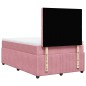 vidaXL Giroletto a Molle con Materasso Rosa 120x190 cm in Velluto