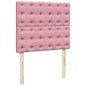 vidaXL Giroletto a Molle con Materasso Rosa 120x190 cm in Velluto