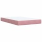 vidaXL Giroletto a Molle con Materasso Rosa 120x190 cm in Velluto