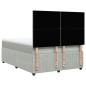 vidaXL Giroletto a Molle con Materasso Grigio Chiaro 140x190cm Velluto