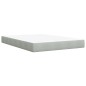 vidaXL Giroletto a Molle con Materasso Grigio Chiaro 140x190cm Velluto