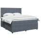 vidaXL Giroletto a Molle con Materasso Grigio Scuro 180x200 cm Velluto vidaXL Giroletto a Molle con Materasso Grigio Scuro 180x200 cm Velluto