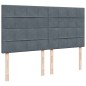 vidaXL Giroletto a Molle con Materasso Grigio Scuro 180x200 cm Velluto vidaXL Giroletto a Molle con Materasso Grigio Scuro 180x200 cm Velluto
