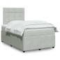 vidaXL Giroletto a Molle con Materasso Grigio Chiaro 120x190cm Velluto vidaXL Giroletto a Molle con Materasso Grigio Chiaro 120x190cm Velluto