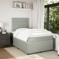 vidaXL Giroletto a Molle con Materasso Grigio Chiaro 120x190cm Velluto vidaXL Giroletto a Molle con Materasso Grigio Chiaro 120x190cm Velluto