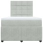 vidaXL Giroletto a Molle con Materasso Grigio Chiaro 120x190cm Velluto vidaXL Giroletto a Molle con Materasso Grigio Chiaro 120x190cm Velluto