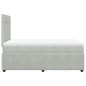 vidaXL Giroletto a Molle con Materasso Grigio Chiaro 120x190cm Velluto vidaXL Giroletto a Molle con Materasso Grigio Chiaro 120x190cm Velluto