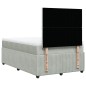 vidaXL Giroletto a Molle con Materasso Grigio Chiaro 120x190cm Velluto vidaXL Giroletto a Molle con Materasso Grigio Chiaro 120x190cm Velluto