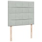 vidaXL Giroletto a Molle con Materasso Grigio Chiaro 120x190cm Velluto vidaXL Giroletto a Molle con Materasso Grigio Chiaro 120x190cm Velluto