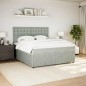 vidaXL Giroletto a Molle con Materasso Grigio Chiaro 180x200cm Velluto vidaXL Giroletto a Molle con Materasso Grigio Chiaro 180x200cm Velluto