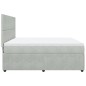 vidaXL Giroletto a Molle con Materasso Grigio Chiaro 200x200cm Velluto vidaXL Giroletto a Molle con Materasso Grigio Chiaro 200x200cm Velluto