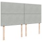vidaXL Giroletto a Molle con Materasso Grigio Chiaro 200x200cm Velluto vidaXL Giroletto a Molle con Materasso Grigio Chiaro 200x200cm Velluto