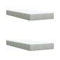 vidaXL Giroletto a Molle con Materasso Grigio Chiaro 200x200cm Velluto vidaXL Giroletto a Molle con Materasso Grigio Chiaro 200x200cm Velluto