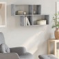 vidaXL Scaffale a Muro Grigio Cemento 100x20x53 cm Legno Multistrato vidaXL Scaffale a Muro Grigio Cemento 100x20x53 cm Legno Multistrato