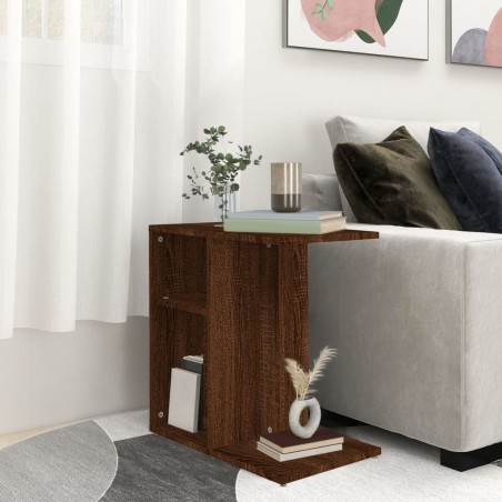 vidaXL Tavolino da Salotto Rovere Marrone 50x30x50cm Legno Multistrato