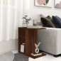 vidaXL Tavolino da Salotto Rovere Marrone 50x30x50cm Legno Multistrato