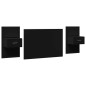 vidaXL Testiera per Letto con Comodini Nero 120 cm Legno Multistrato vidaXL Testiera per Letto con Comodini Nero 120 cm Legno Multistrato