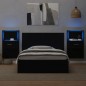 vidaXL Testiera per Letto con Comodini Nero 120 cm Legno Multistrato vidaXL Testiera per Letto con Comodini Nero 120 cm Legno Multistrato
