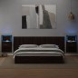 vidaXL Testiera Letto con Comodini Rovere Marrone 240cm in Multistrato vidaXL Testiera Letto con Comodini Rovere Marrone 240cm in Multistrato