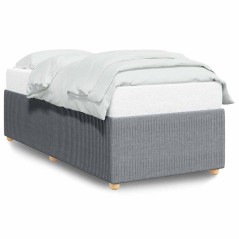 vidaXL Giroletto senza Materasso Grigio Chiaro 90x190 cm Tessuto