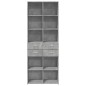 vidaXL Credenza Grigio Cemento 70x42,5x185 cm in Legno Multistrato vidaXL Credenza Grigio Cemento 70x42,5x185 cm in Legno Multistrato