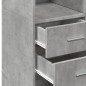 vidaXL Credenza Grigio Cemento 70x42,5x185 cm in Legno Multistrato vidaXL Credenza Grigio Cemento 70x42,5x185 cm in Legno Multistrato