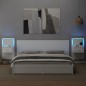 vidaXL Testiera Letto con Comodini Bianca 200 cm in Legno Multistrato vidaXL Testiera Letto con Comodini Bianca 200 cm in Legno Multistrato