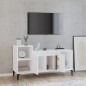 Mobile Porta TV Bianco 100x35x55 cm in Legno Multistrato Mobile Porta TV Bianco 100x35x55 cm in Legno Multistrato