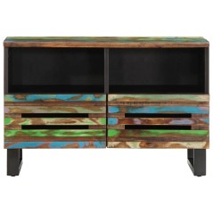 vidaXL Mobile Porta TV 70x34x46 cm in Legno Massello di Acacia