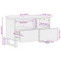 vidaXL Mobile Porta TV 70x34x46 cm in Legno Massello di Acacia vidaXL Mobile Porta TV 70x34x46 cm in Legno Massello di Acacia