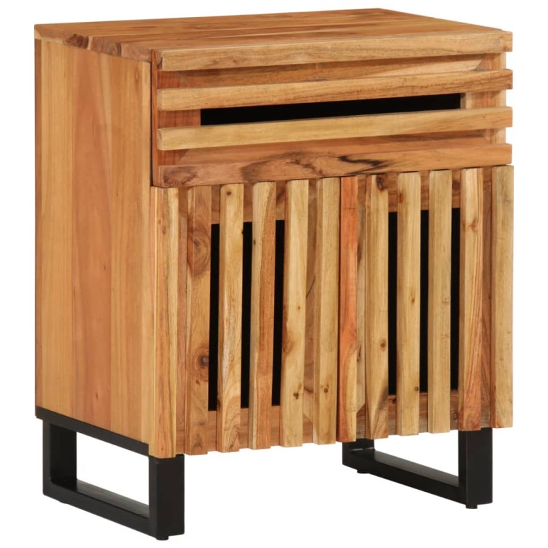 vidaXL Comodino Marrone 50x34x60 cm in Legno Massello di Mango vidaXL Comodino Marrone 50x34x60 cm in Legno Massello di Mango