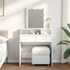 vidaXL Toeletta con LED Bianca 80x41x144,5 cm