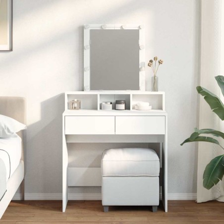 vidaXL Toeletta con LED Bianca 80x41x144,5 cm