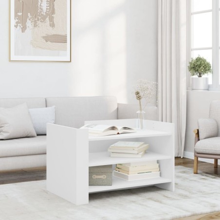 vidaXL Tavolino da Salotto Bianco 80x50x50 cm in Legno Multistrato