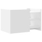 vidaXL Tavolino da Salotto Bianco 80x50x50 cm in Legno Multistrato
