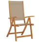 vidaXL Sedie da Giardino Pieghevoli 4 pz Massello d'Acacia e Textilene