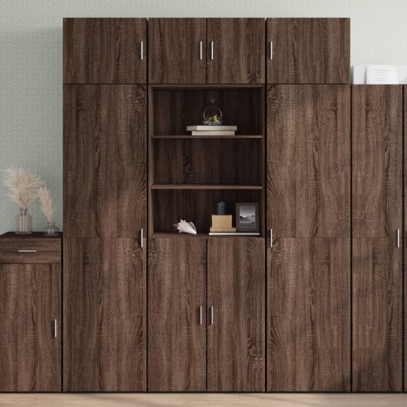 vidaXL Credenza Rovere Marrone 70x42,5x185 cm in Legno Multistrato vidaXL Credenza Rovere Marrone 70x42,5x185 cm in Legno Multistrato