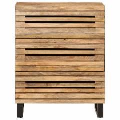 vidaXL Credenza 60x34x75 cm in Legno Massello di Mango Grezzo
