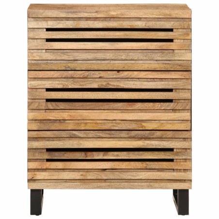 vidaXL Credenza 60x34x75 cm in Legno Massello di Mango Grezzo