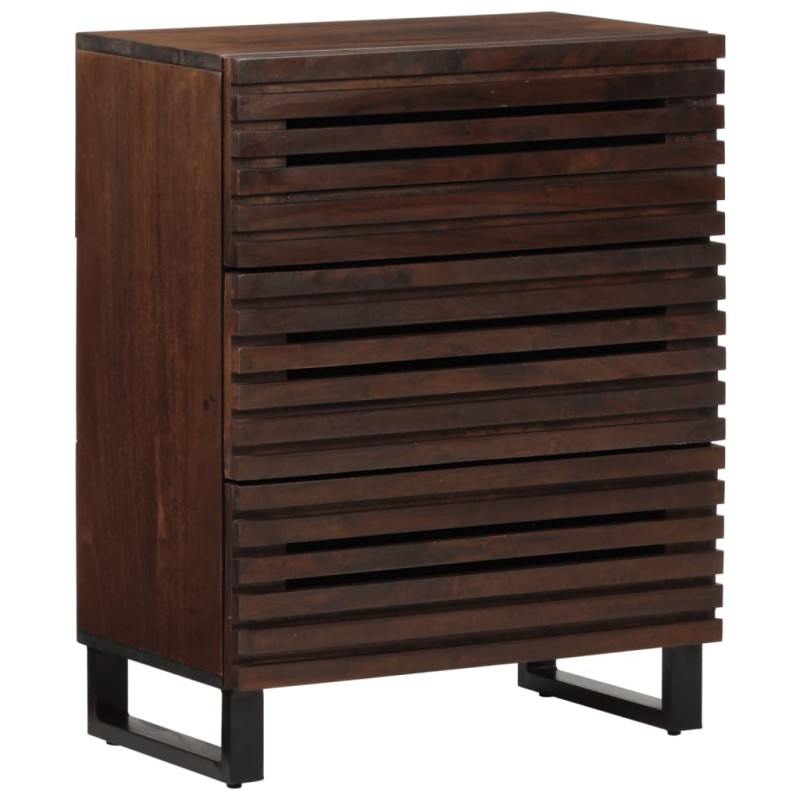 vidaXL Credenza Marrone 60x34x75 cm in Legno Massello di Mango vidaXL Credenza Marrone 60x34x75 cm in Legno Massello di Mango