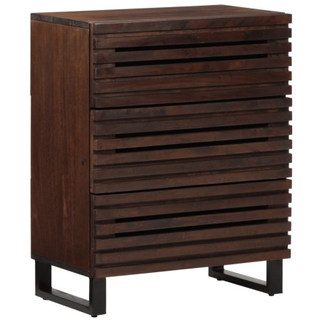 vidaXL Credenza Marrone 60x34x75 cm in Legno Massello di Mango