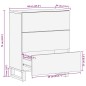 vidaXL Credenza Marrone 60x34x75 cm in Legno Massello di Mango vidaXL Credenza Marrone 60x34x75 cm in Legno Massello di Mango
