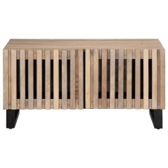 vidaXL Tavolino da Salotto Bianco 80x51x40 cm Legno Massello di Mango