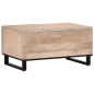 vidaXL Tavolino da Salotto Bianco 80x51x40 cm Legno Massello di Mango vidaXL Tavolino da Salotto Bianco 80x51x40 cm Legno Massello di Mango