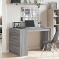 vidaXL Scrivania Grigio Sonoma 123,5x73,5x75 cm in Legno Multistrato