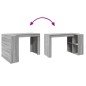 vidaXL Scrivania Grigio Sonoma 123,5x73,5x75 cm in Legno Multistrato