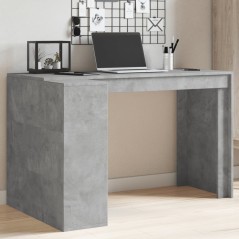 vidaXL Scrivania Grigio Cemento 123,5x73,5x75 cm in Legno Multistrato