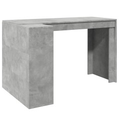 vidaXL Scrivania Grigio Cemento 123,5x73,5x75 cm in Legno Multistrato